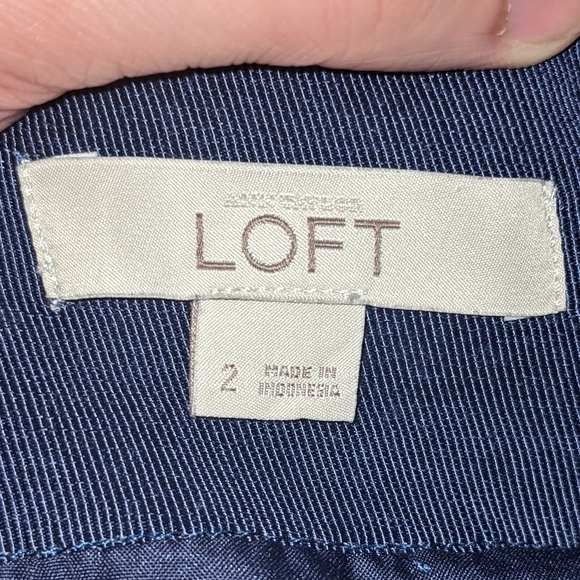 Loft Linen Mini Skirt w/Front Pleat & Pockets Sz 2 - Picture 5 of 6